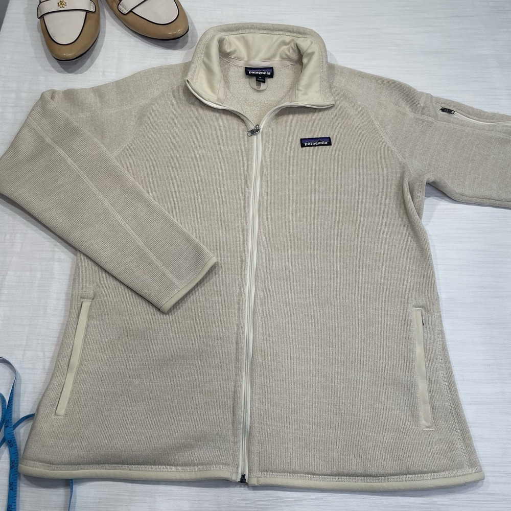 Patagonia Womens Better Sweater Zip-Up Fleece Jacket XL Oatmeal Beige